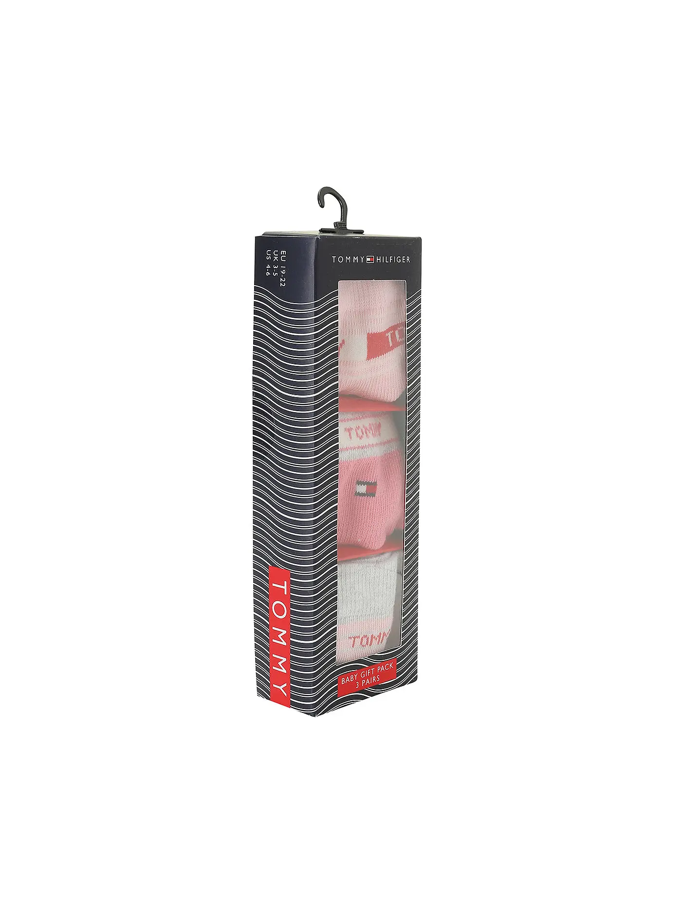 TOMMY HILFIGER | Jungen  Socken Geschenkebox 3er Pkg tommy original | rosa